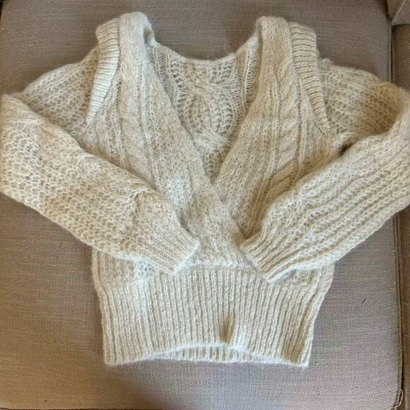 RARE Sezane Brune Jumper Sweater XS/M Ecru Cream Ivory French Soft Alpaca Knit - Picture 7 of 11